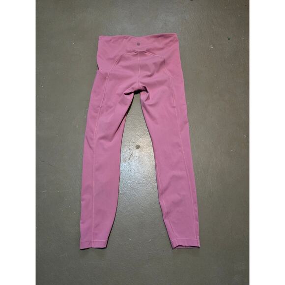 Athleta Mid Rise Antique Rose Ultimate Stash Pocket Tight Leggings Size Medium - Picture 5 of 7